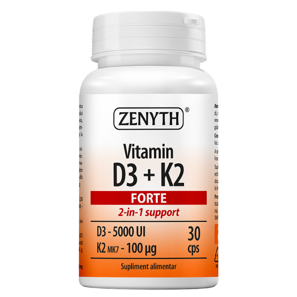 Poza produs Vitamina D3 + K2 Forte, Zenyth | 30 capsule
