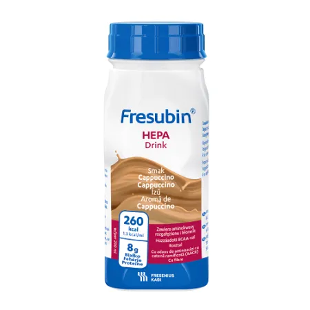 Poza produs Fresubin Hepa Drink Cappuccino, Fresenius Kabi | 4 flacoane x 200 ml