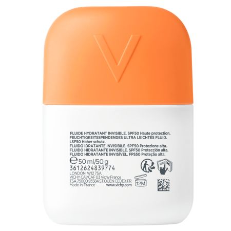 Poza produs Fluid hidratant Invizibil SPF50 Capital Soleil UV AQUA, Vichy | 50 ml