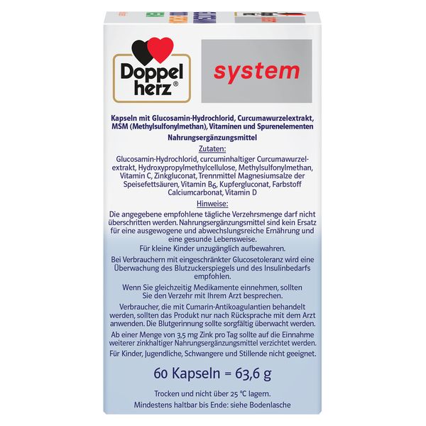 Glucozamina 1000 + Curcuma, Doppelherz System | 60 comprimate — poza produs 4/4