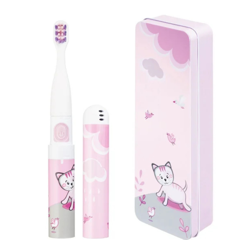 PERIUTA DINTI ELECTRICA VITAMMY SMILE COPII 3+ CUTIE TRAVEL PISICUTA ROZ