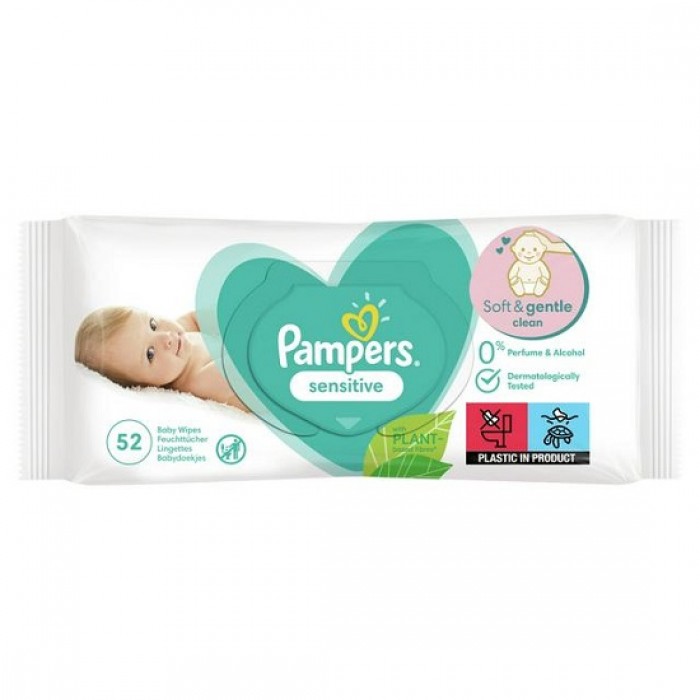 Poza produs Pampers Servetele umede Sensitive, P&G | 52 bucati