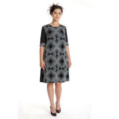 Rochie CT24081 (cu sclipici) SIZE negru/argintiu, Cesy | marimea XXXL