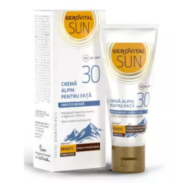 Poza produs Crema alpin pentru fata SPF30 Sun, Gerovital, Farmec | 30 ml