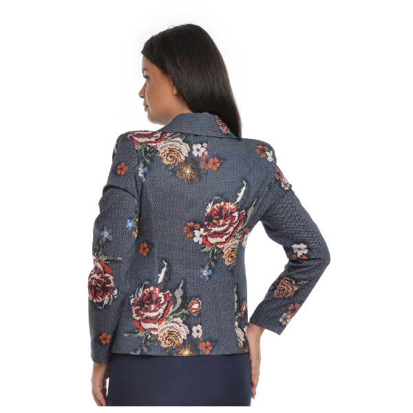 Poza produs Sacou dama DT21S34B bleumarin/imprimeu floral, Dress to Impress | marimea 40