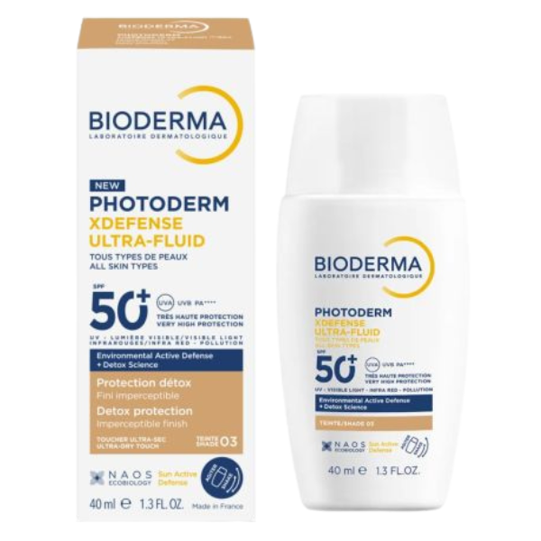 Poza produs Ultra-Fluid nuantator SPF 50+ Shade 03 Photoderm Xdefense, Bioderma | 40 ml