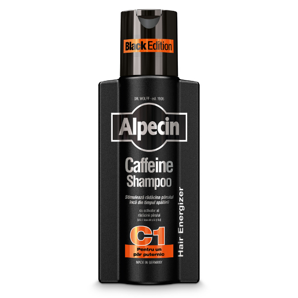 Poza produs Sampon cu cafeina impotriva caderii parului C1 Black Edition, Alpecin | 250 ml