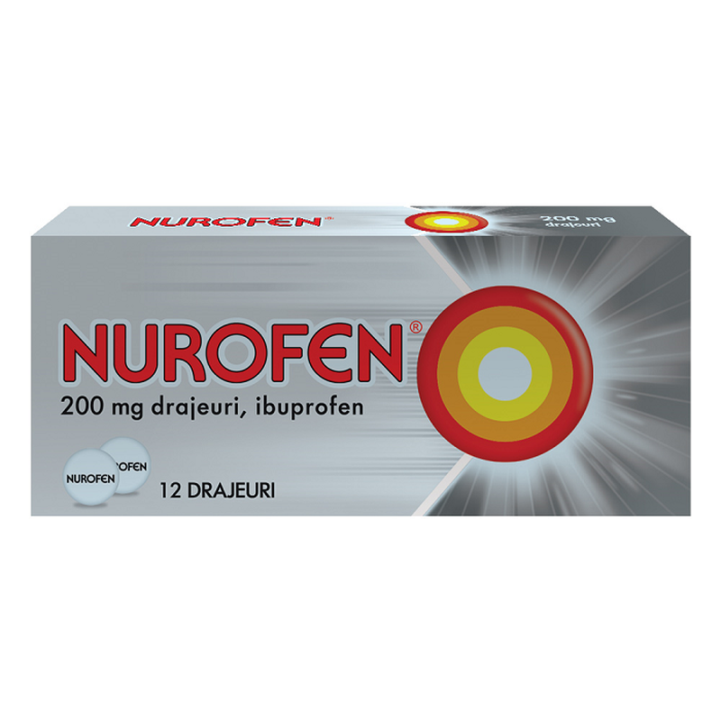 Poza produs Nurofen, 200 mg, Reckitt Benkiser | 12 drajeuri