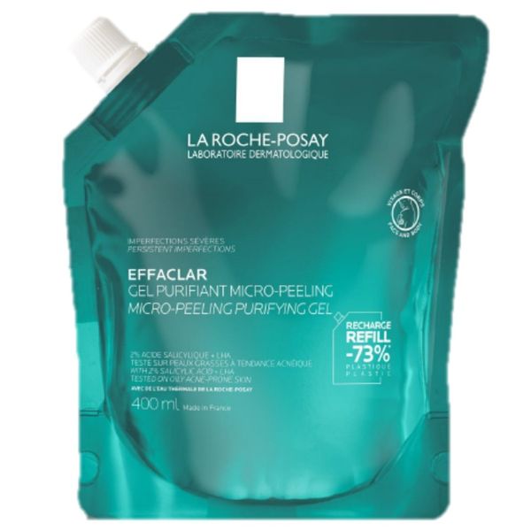 Rezerva Gel purifiant micro-exfoliant pentru imperfectiuni persistente Effaclar, La Roche-Posay | 400 ml
