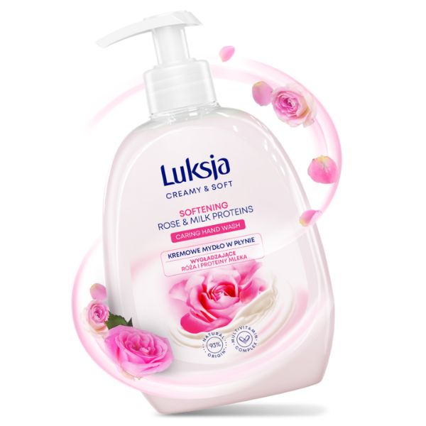 Poza produs Sapun lichid CREAMY & SOFT cu pompita Softening, Luksja | 500 ml