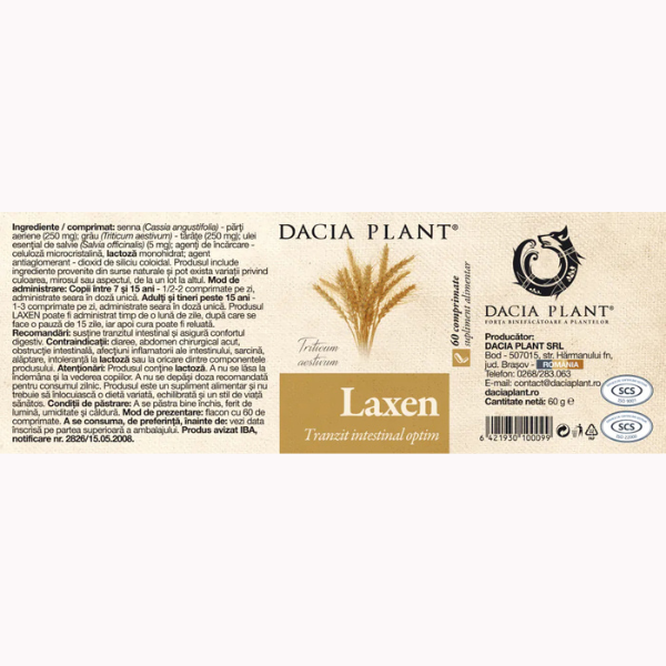 Poza produs Laxen, Dacia Plant | 60 comprimate