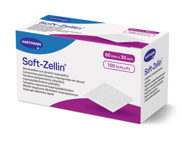Poza produs Tampoane cu alcool Soft Zellin C, 60 x 30 mm, Hartmann | 100 bucati