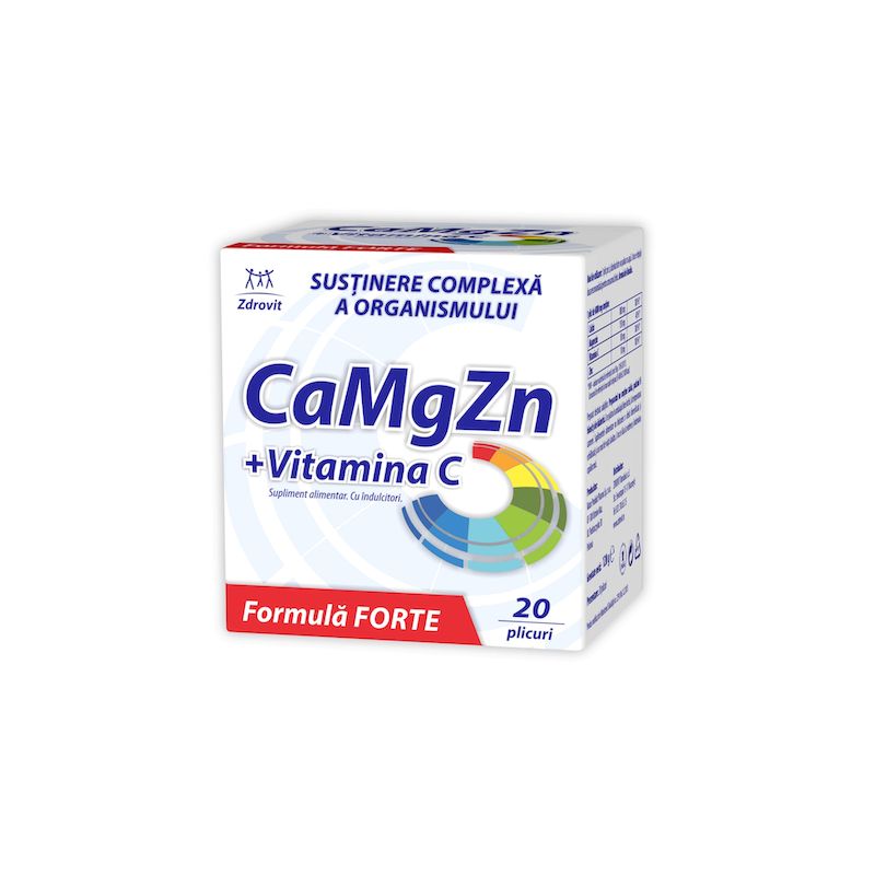 Poza produs Zdrovit CaMgZn + Vitamina C | 20 plicuri