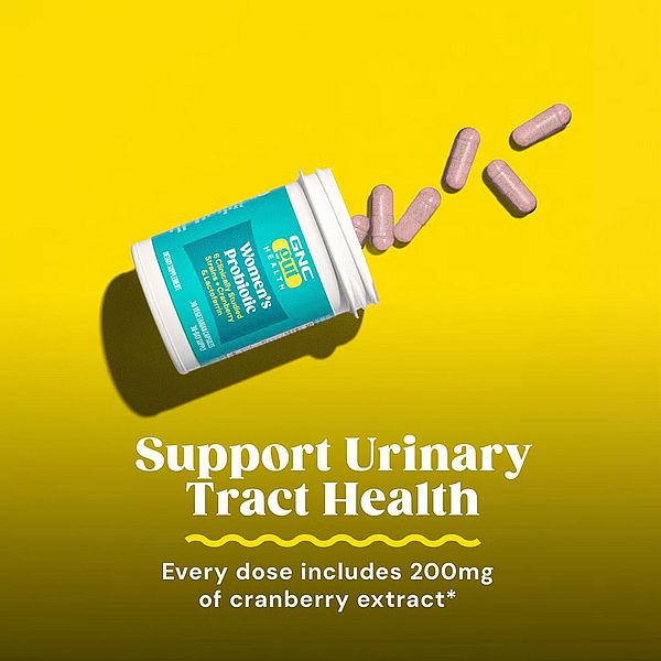 GNC Gut Health Women’s Probiotic, Probiotic pentru Flora Vaginala, LAB4, 30 Miliarde UFC, cu Merisor si Lactoferrin | 30 cps — poza produs 7/10