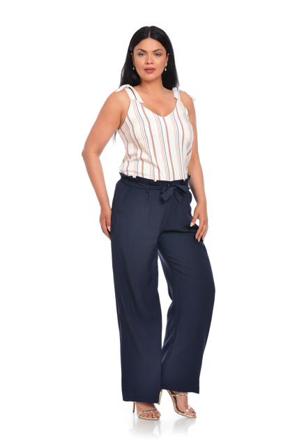 Poza produs Salvari cordon talie DV22SV01 bleumarin, Dress to Impress | marimea 48