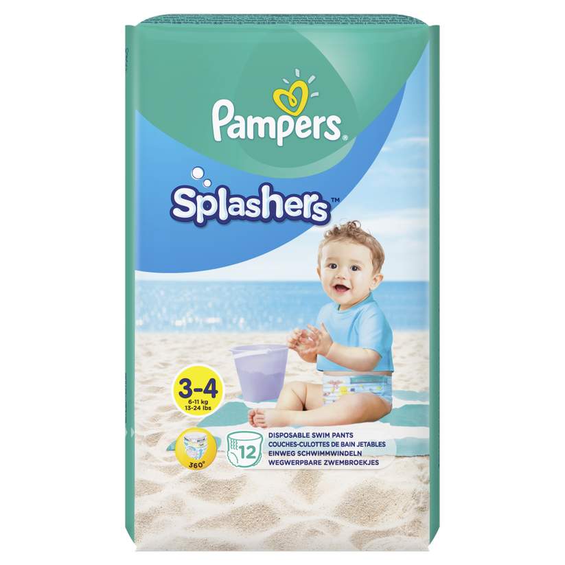 Poza produs Pampers Splash chilotel pentru apa midi, mar.3, 6-11 kg, P&G | 12 bucati
