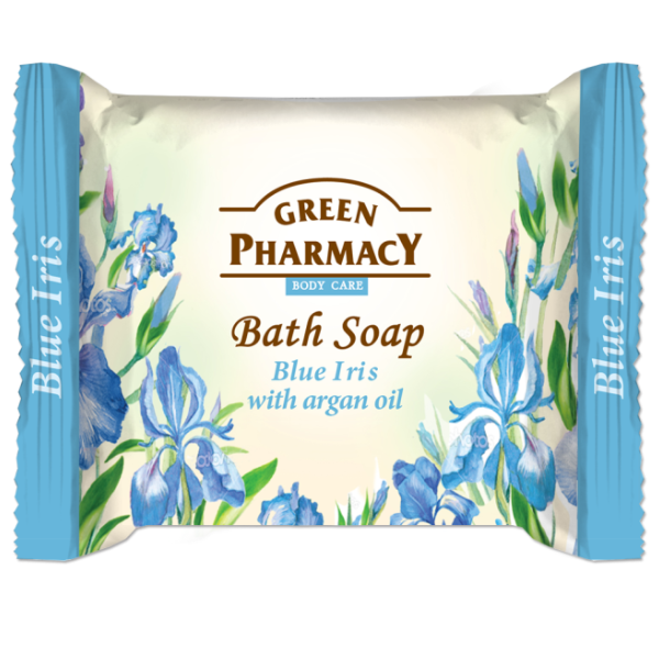 Poza produs Sapun solid Iris Albastru si Ulei de Argan, Green Pharmacy | 100 g