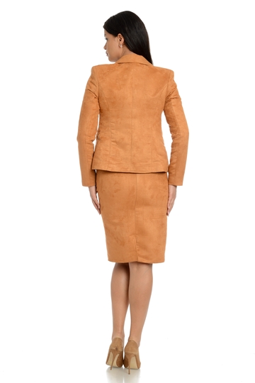 Poza produs Fusta cute/nasturi DI20F10M bej maroniu, Dress to Impress | marimea 38