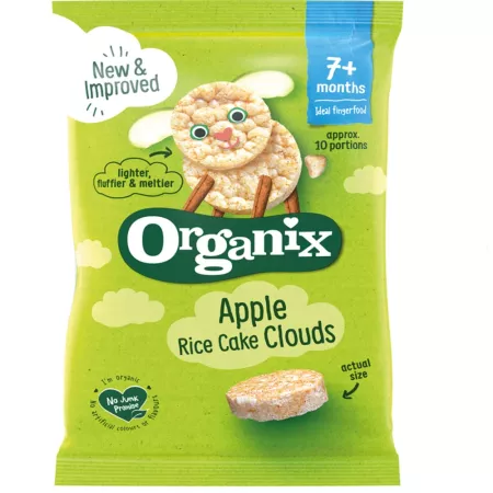 Poza produs RONDELE ECOLOGICE BIO DIN OREZ CU MERE 7+ LUNI 40G 804120   ORGANIX BRANDS