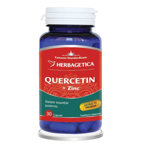 Poza produs Quercetina + Zinc, Herbagetica | 30 capsule