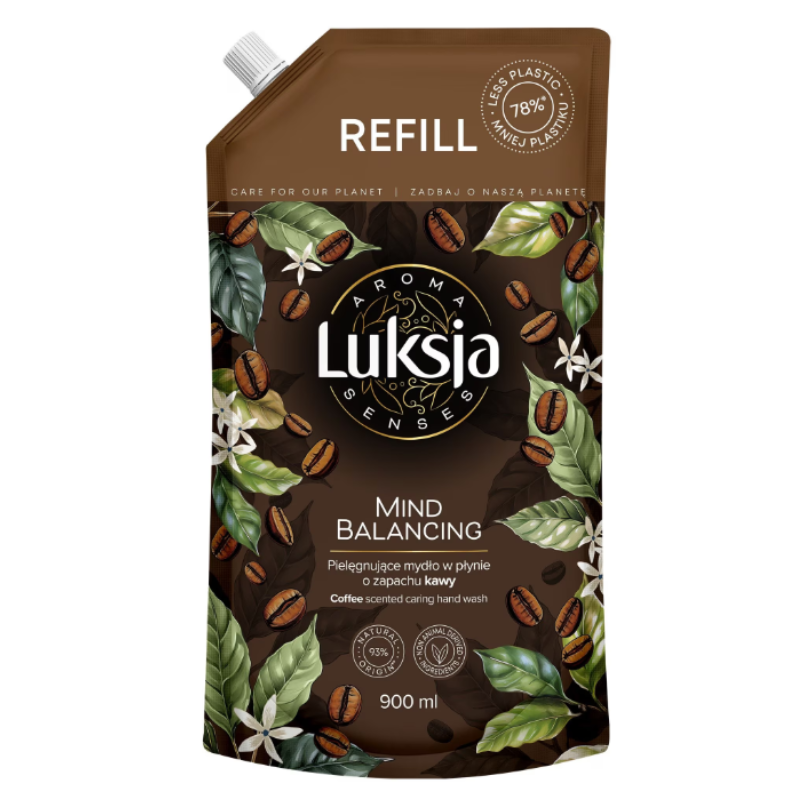 Poza produs Rezerva sapun lichid AROMA SENSES MIND BALANCING Cafea XXL, Luksja | 900 ml