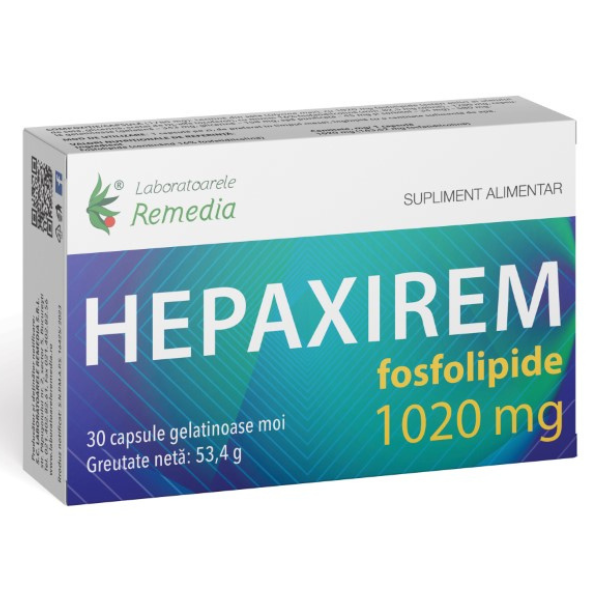 Poza produs Hepaxirem Complex + Fosfolipide, Remedia | 30 comprimate