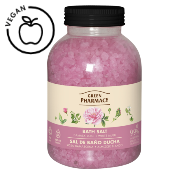 Poza produs Sare de baie Trandafir de Damasc si Mosc Alb, Green Pharmacy | 1000 g
