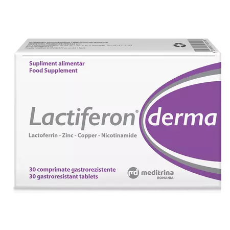 Poza produs Lactiferon Derma, Meditrina Pharmaceuticals | 30 comprimate