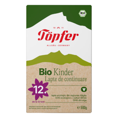 Lapte praf Bio Kinder Organic de la 12 luni, Topfer | 500 g