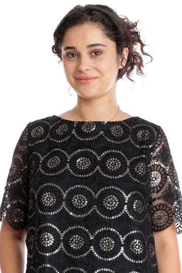 Poza produs Rochie CT24082 negru/auriu, Cesy | marimea M