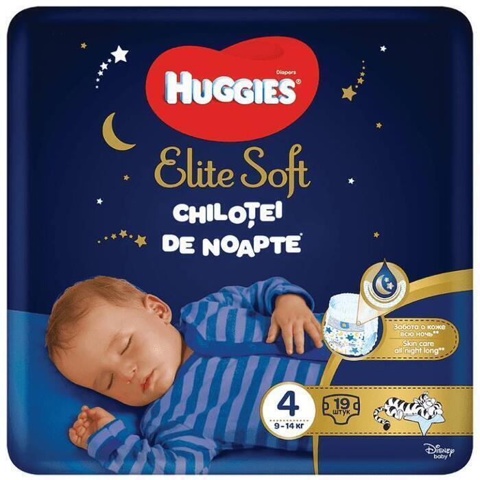 Poza produs Huggies Elite Soft Pants chilotei de noapte nr.4, 9-14 kg | 19 bucati