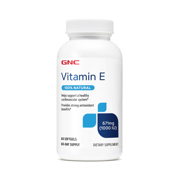 Poza produs GNC vitamina E naturala, 1000 ui |  60 capsule gelatinoase