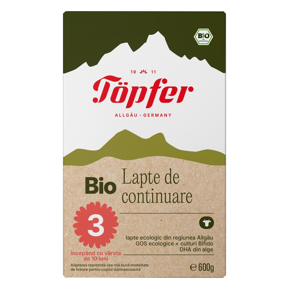 Poza produs Lapte praf Bio 3 de la 10 luni, Topfer | 600g