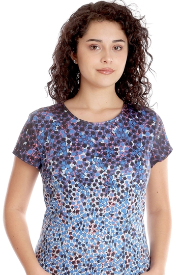 Poza produs Rochie dama CV24039 SIZE albastru/corai, Cesy | marimea XXL