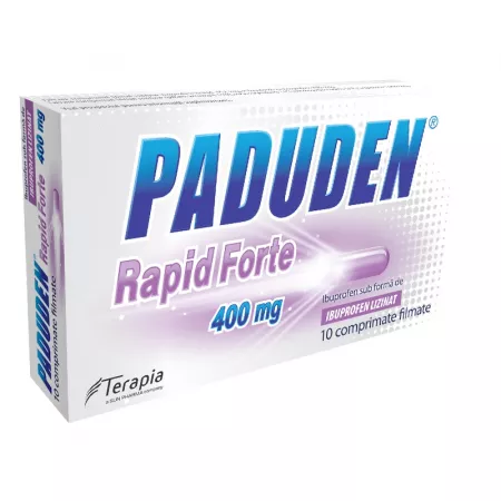 Poza produs Paduden Rapid Forte 400 mg, Terapia SA | 10 comprimate