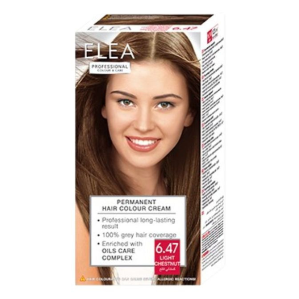 Poza produs Vopsea de par 6.47 - Castaniu Deschis, Elea Professional | 123 ml