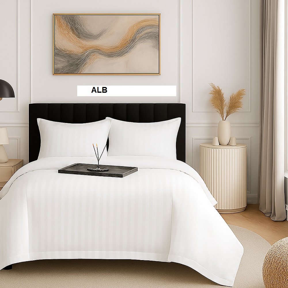 Poza produs Lenjerie de pat DAMASC alb 230x260 cm, Ralex | 1 buc
