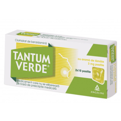 TANTUM VERDE CU AROMA DE LAMAIE 3 MG X 20