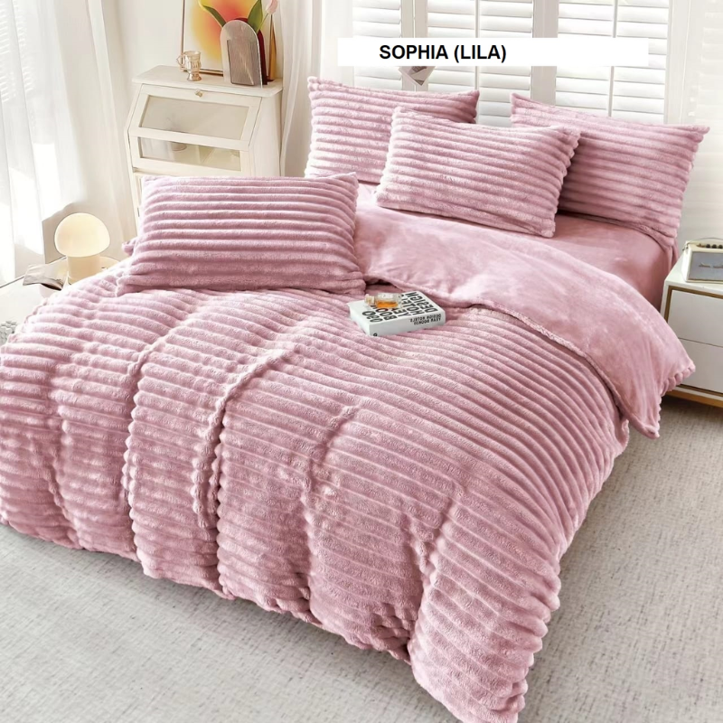 Poza produs Lenjerie de pat pufoasa LINE Sophia (lila) 230x250 cm, Ralex | 1 buc