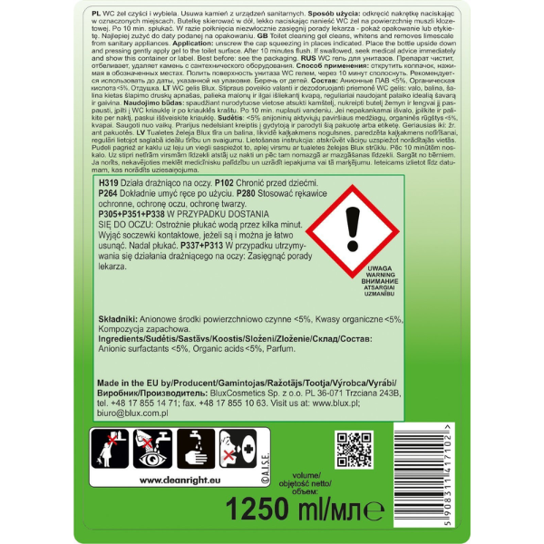 Poza produs Gel pentru WC Alpine Fresh, Blux | 1250 ml