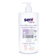 Crema 3 in 1 pentru curatarea pielii sensibile cu 3% uree SENI CARE, TZMO | 1000 ml