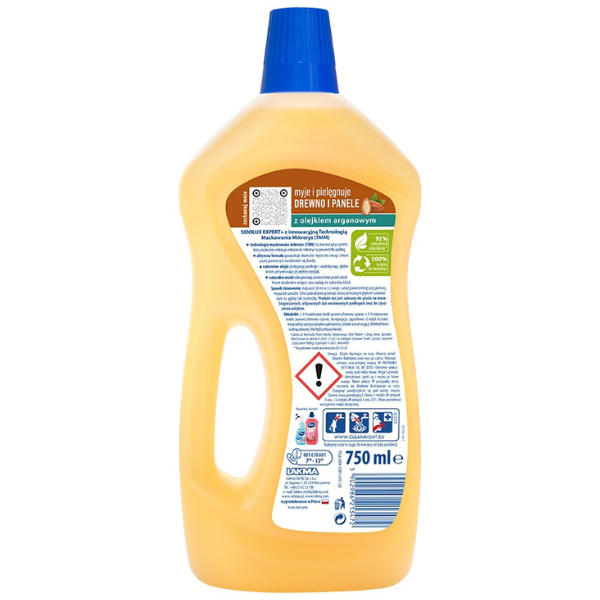 Poza produs Solutie curatare Suprafete laminate si Lemn Ulei Argan Sidolux Expert Plus, Lakma | 750 ml