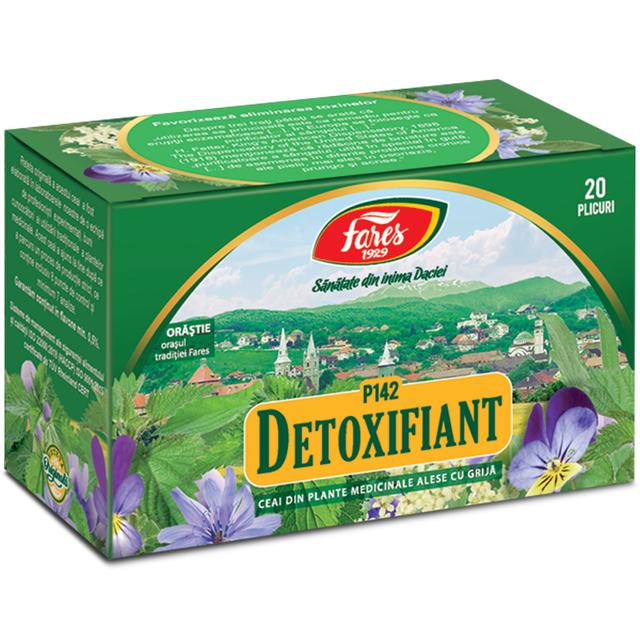 Poza produs Detoxifiant, P142, ceai la plic, Fares | 20 plicuri