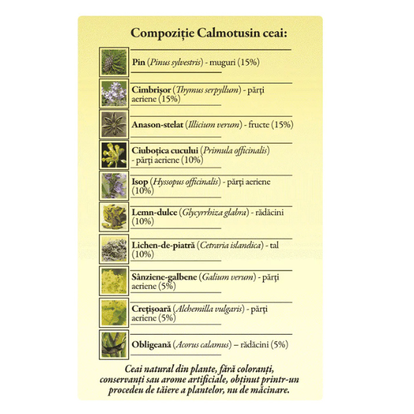 Poza produs Calmotusin ceai | 50 gr