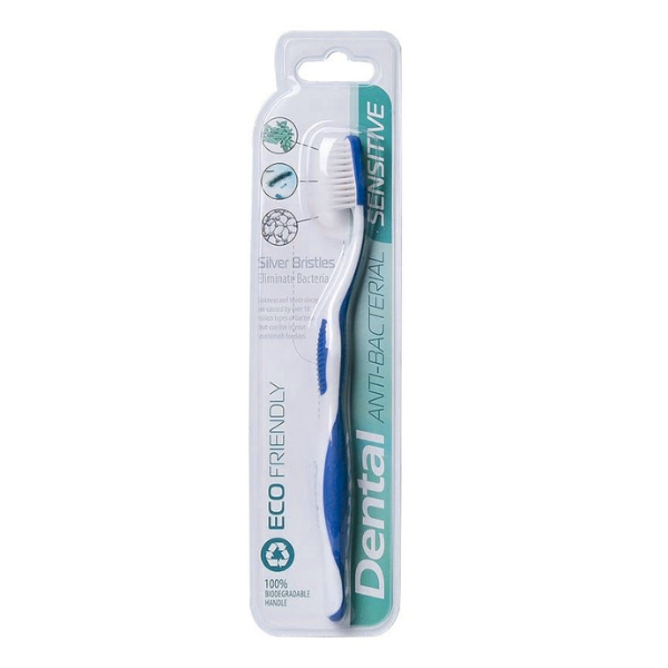 Poza produs Periuta de dinti Dental Eco Friendly Antibacteriana Sensitive - albastru, Rubella