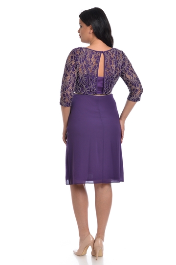 Poza produs Rochie bust dantela DV23R50 mov/crem, Dress to Impress | marimea 38