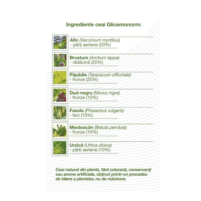 Poza produs Ceai Glicemonorm, Dacia Plant | 50 g
