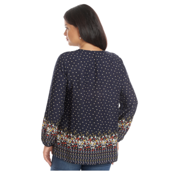 Poza produs Bluza dama ERT22V203 bleumarin/microfloral, Eranthe | marimea XL