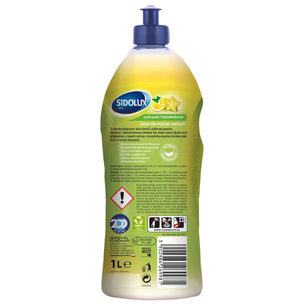 Poza produs Gel concentrat vesela Lemon si Carambola Sidolux Dish Spa, Lakma | 1 L