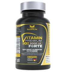 Vitamina D3 Forte Premium 5000UI, Boost4Life | 60 capsule